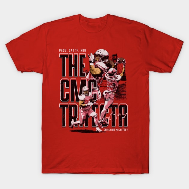 Christian McCaffrey San Francisco Trifecta T-Shirt by Chunta_Design